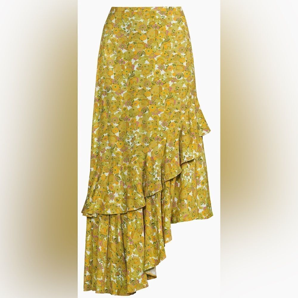 Ted Baker
Odissa Floral Asymmetric Midi-Skirt NWOT Size 6=US 14